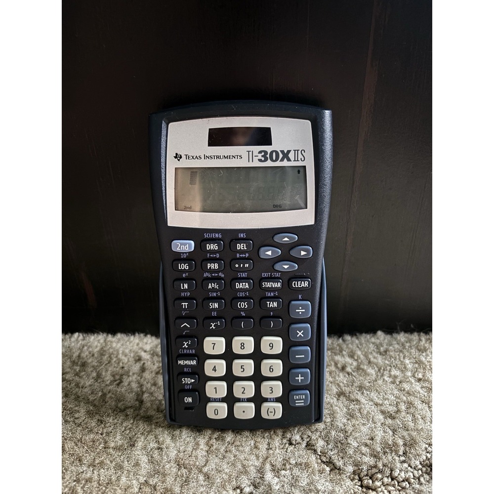 Texas Instruments TI-30XIIS 2-Line Scientific Calculator - Black with Cover Test